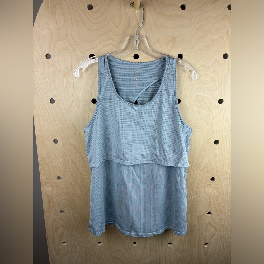 Kindred Bravely Light Blue Nursing Tank Top, Size M
